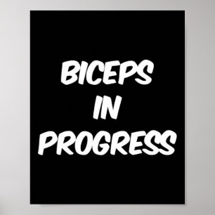 Motivational Funny Gym Humour Biceps Gains Biceps Poster