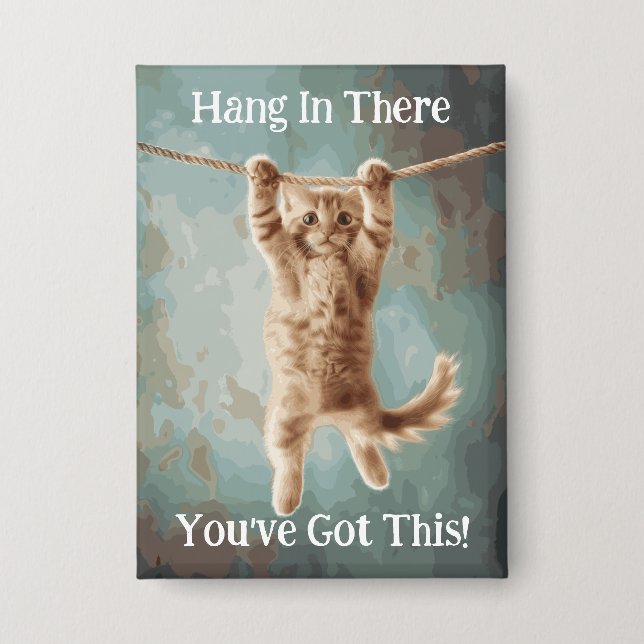 Motivational Funny Hang in There Cat Poster (Front)