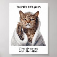 Motivational Funny Inspirational Cat Poster