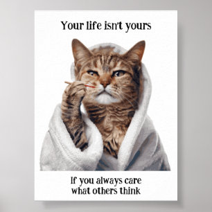 Motivational Funny Inspirational Cat Poster