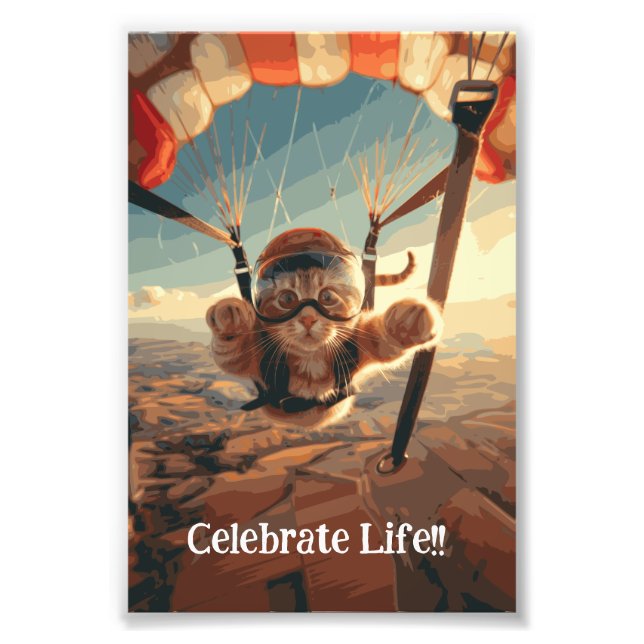 Motivational Funny Inspirational Cat Poster (Front)