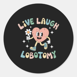 Motivational Funny Mental Health Awareness Brain I Classic Round Sticker