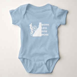 Motivational funny mountain biking quote baby bodysuit