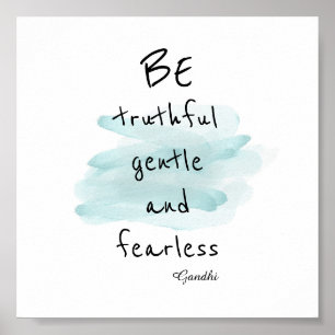 motivational Gandhi quote poster watercolor style