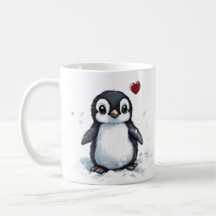 Motivational Gift, Fluffy Penguin, Friendship,  Coffee Mug