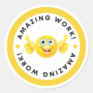 Motivational good job teachers stikers classic round sticker