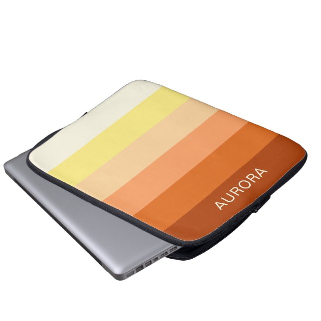 Motivational Gradient Custom with Name -  Laptop Sleeve (Front Bottom)