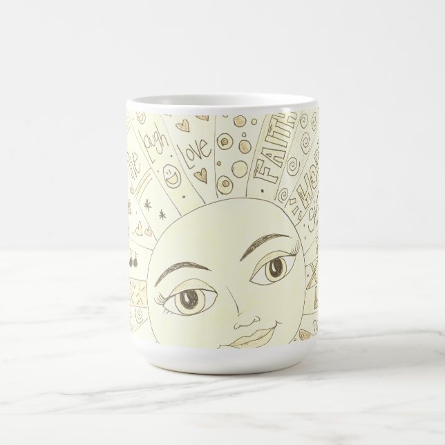 Motivational Graffiti sun - NEW Coffee Mug (Center)