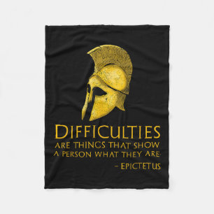 Motivational Greek Philosophy - Epictetus Quote - Fleece Blanket