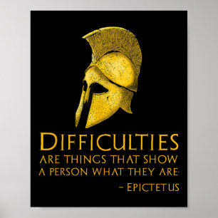 Motivational Greek Philosophy - Epictetus Quote - Poster