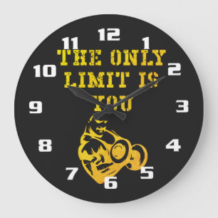  Motivational Gym and Fitness Home Gym T-Shirt Large Clock