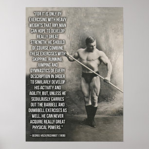 Motivational Gym Poster - George Hackenschmidt