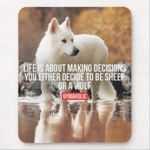 Motivational Gym Words Mouse Pad