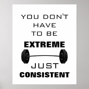 Motivational Gym Workout Fitness quote Poster