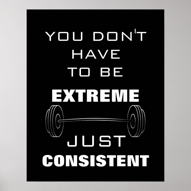 Motivational Gym Workout Fitness quote Poster (Front)