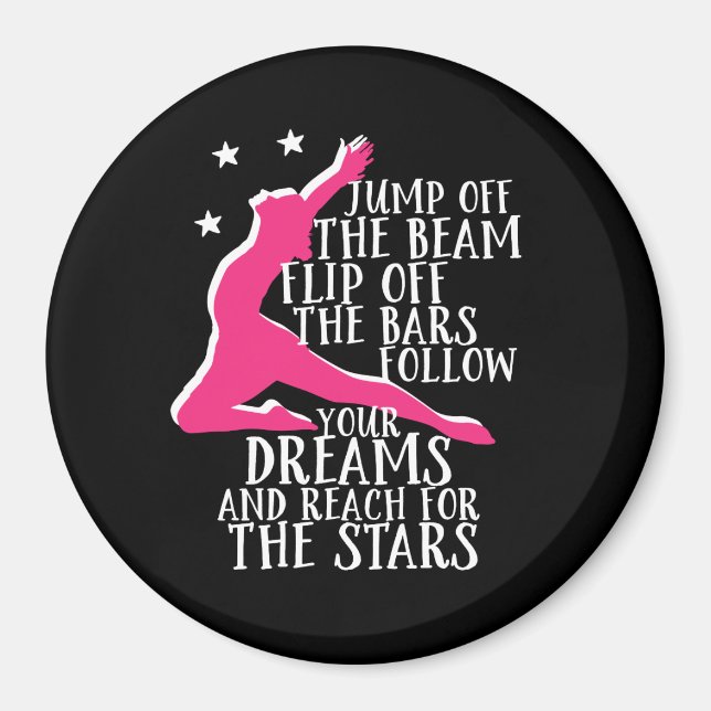 Motivational Gymnastics Quote Gymnast Athlete Magnet (Front)