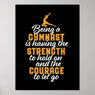 Motivational Gymnastics Quote Gymnast Daughter Poster