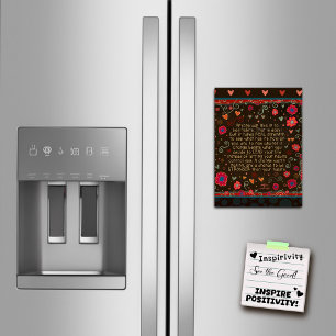 Motivational Habits Floral  Magnetic Card