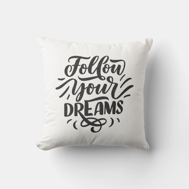Motivational Hand-Lettered Design Cushion (Front)