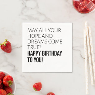 Motivational Happy birthday wishes Napkin