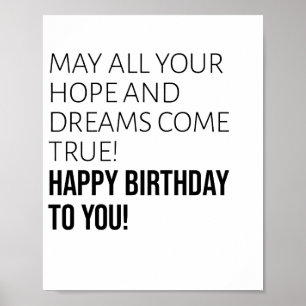 Motivational Happy birthday wishes Poster