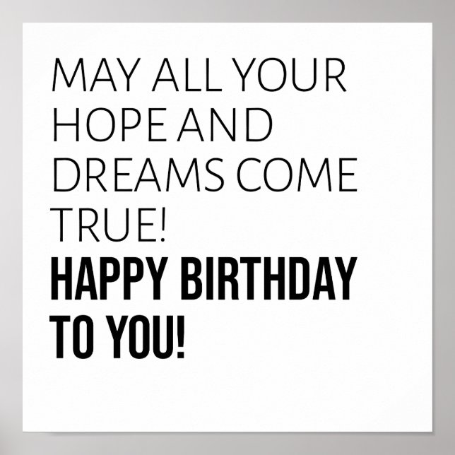 Motivational Happy birthday wishes Poster (Front)