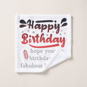 Motivational Happy birthday wishes. Wash Cloth