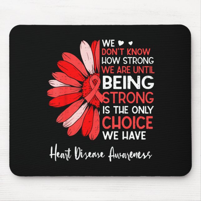 Motivational Heart Health Sunflower Heart Disease  Mouse Pad (Front)
