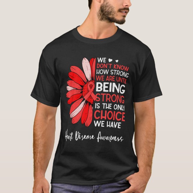 Motivational Heart Health Sunflower Heart Disease  T-Shirt (Front)