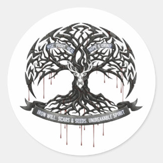 Motivational Hope & Strength Round Stocker  Classic Round Sticker