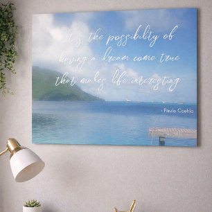 Motivational Inspirational Blue Ocean Quote Poster