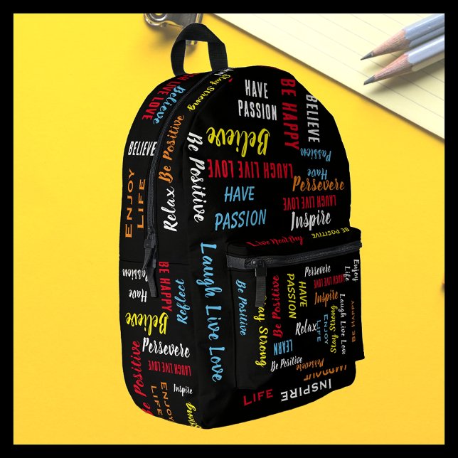 Motivational Inspirational Custom Printed Backpack (Creator Uploaded)