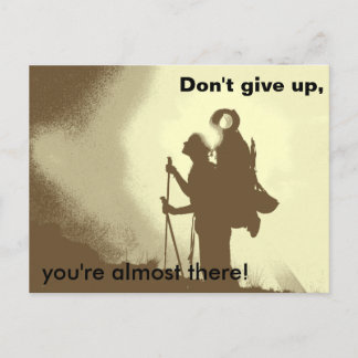 Motivational Inspirational Encouragement Hiking Postcard