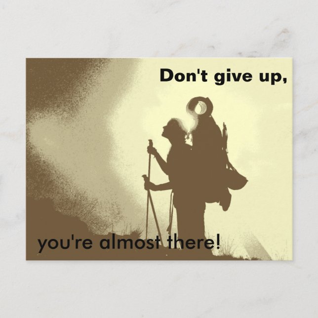 Motivational Inspirational Encouragement Hiking Postcard (Front)