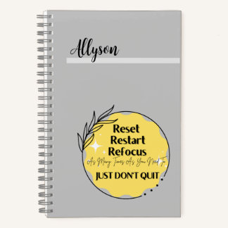 Motivational Inspirational Encouragement yellow Notebook