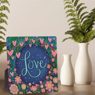 Motivational Inspirational Hearts Love Inspirivity Plaque