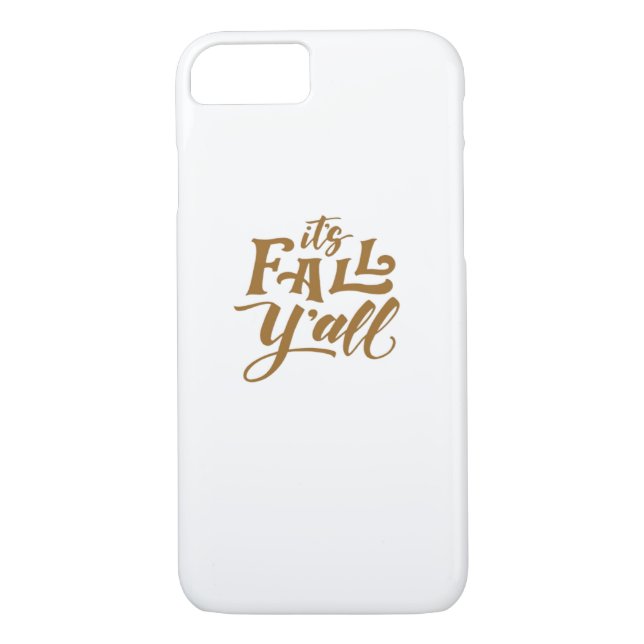 Motivational Inspirational It’s Fall Y’all Typogra Case-Mate iPhone Case (Back)