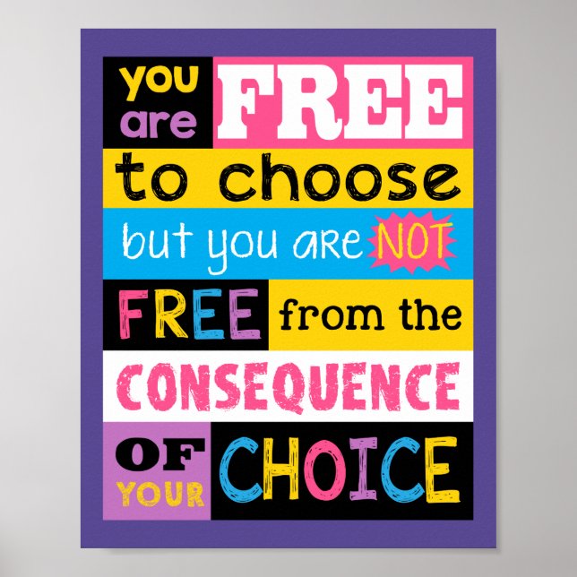 Motivational Inspirational Life Quote Pink Purple Poster (Front)