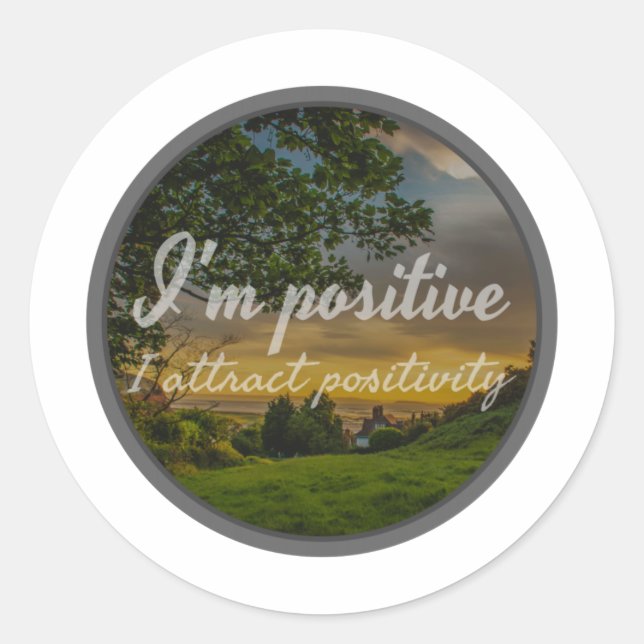 motivational, inspirational phrases for self love classic round sticker (Front)