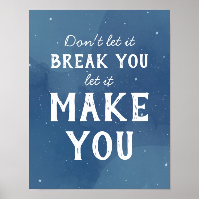 Motivational Inspirational Quote Art Poster (Front)
