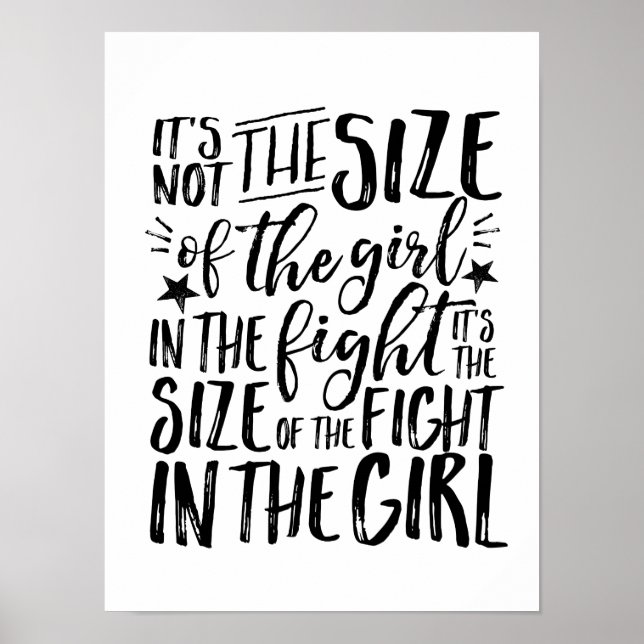 Motivational Inspirational Quote Girl Power Poster (Front)