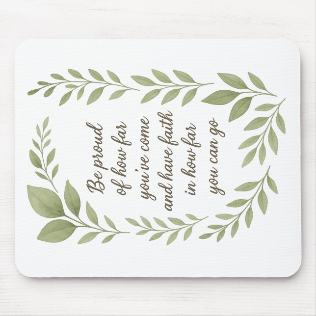 Motivational & Inspirational Quote Mouse Pad (Front)