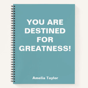 Motivational Inspirational Quote Personalized Name Notebook