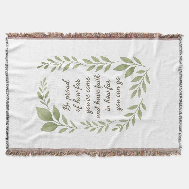 Motivational & Inspirational Quote Throw Blanket  (Front)