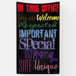 Motivational Inspirational Rainbow Door Banner