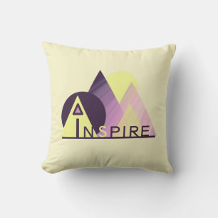 Motivational "INSPIRE" Throw Pillow
