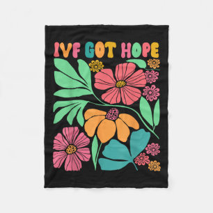 Motivational Inspired Ivf Mama Wildflower Ivf Mom  Fleece Blanket