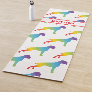 Motivational Joga Mat with Boxer dogs