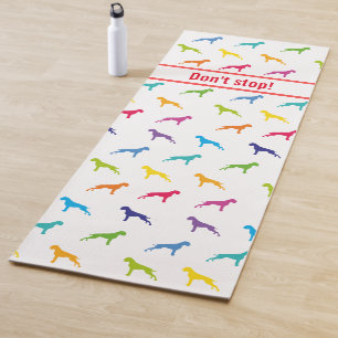 Motivational Joga Mat with Boxer dogs
