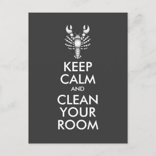Motivational Jordan Peterson Keep Calm Clean Room Postcard